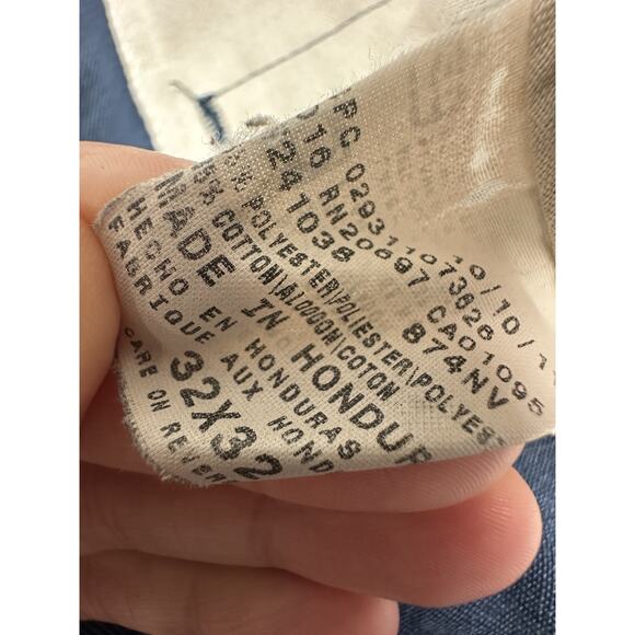 Dickies 874 Original Fit Pants Mens 32 X 32 Navy Blue Straight Workwear Uniform - Picture 3 of 6